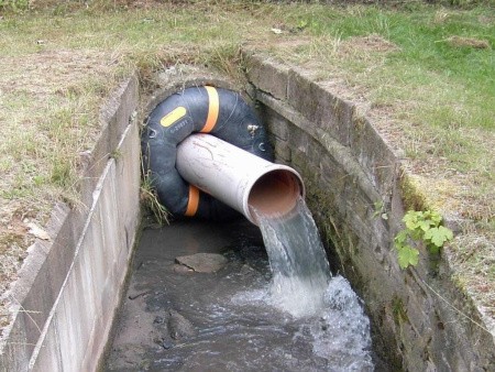 Пневматическое заглушающее перекрытие LAMPE тип 400-800, серия 2000 под обводную трубу 250 мм.